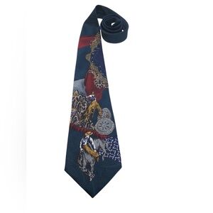 Vintage Protocol Western Style Tie Horses Rodeo